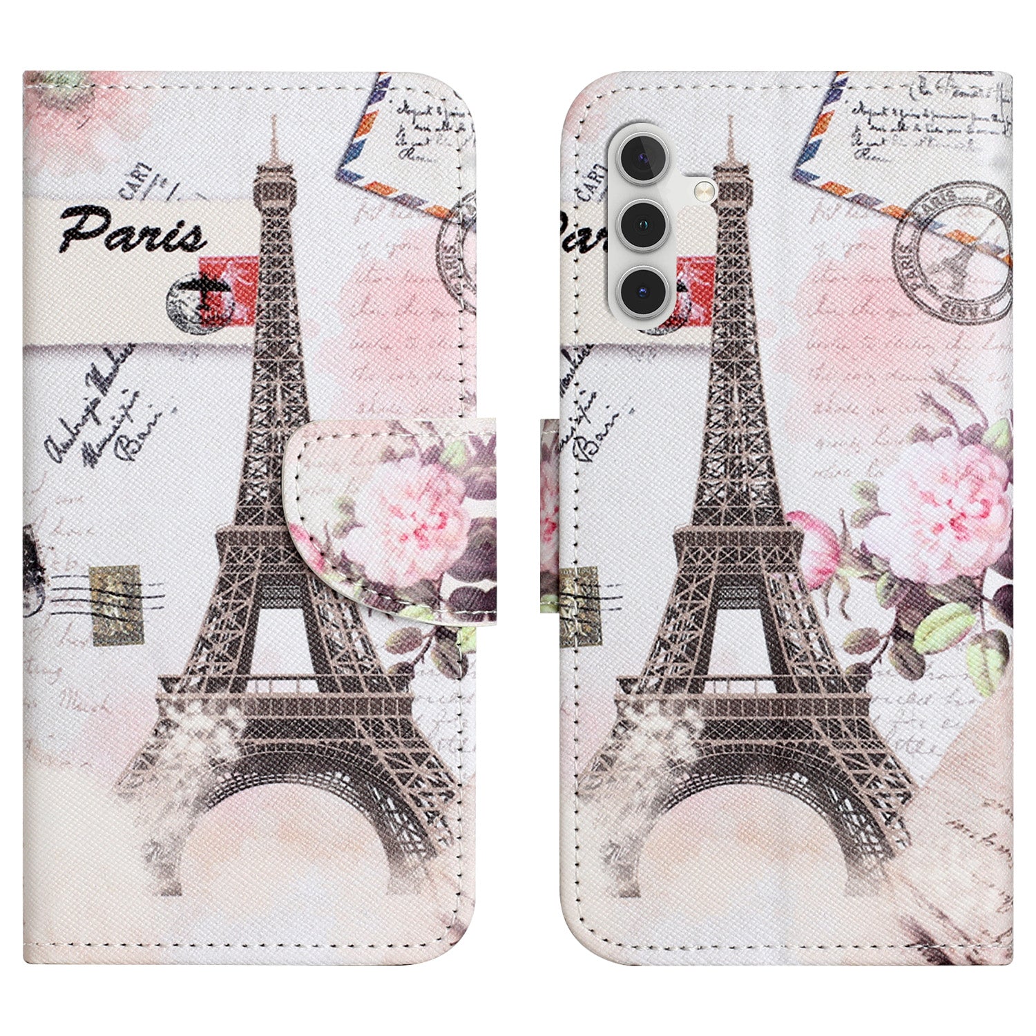 For Samsung Galaxy M15 5G / F15 5G Pattern Printing Wallet Case PU Leather Phone Cover - Tower