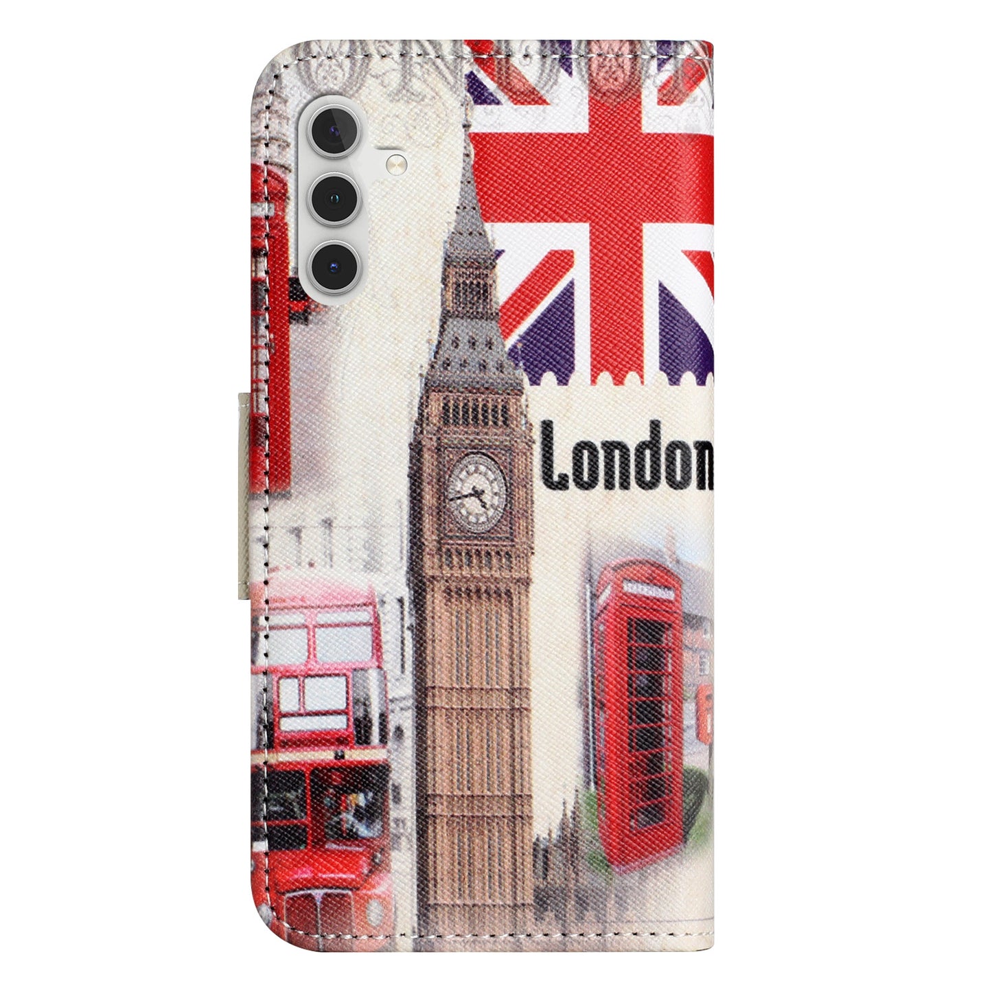 For Samsung Galaxy M15 5G / F15 5G Pattern Printing Wallet Case PU Leather Phone Cover - London Big Ben