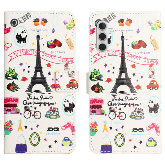 For Samsung Galaxy M15 5G / F15 5G Pattern Printing Case Flip Leather Phone Cover with Wallet - Iron Tower