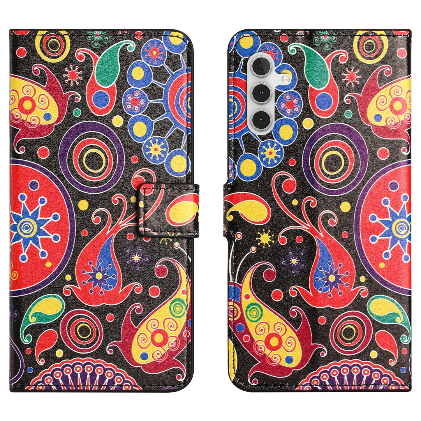 For Samsung Galaxy M15 5G / F15 5G Pattern Printing Case Flip Leather Phone Cover with Wallet - Jelly Fish