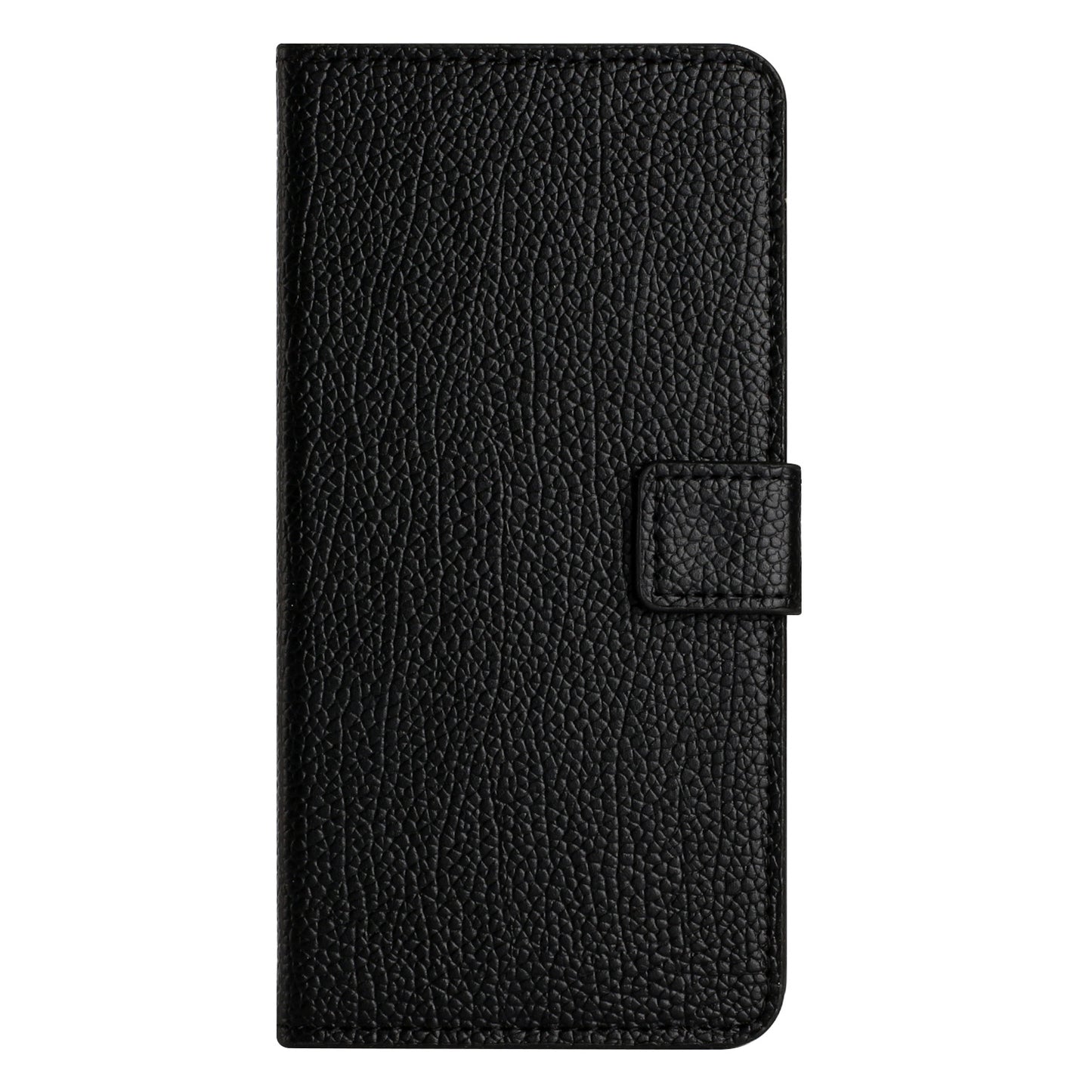 Stand Shell for Samsung Galaxy M15 5G / F15 5G , Wallet Litchi Texture Leather Phone Cover - Black