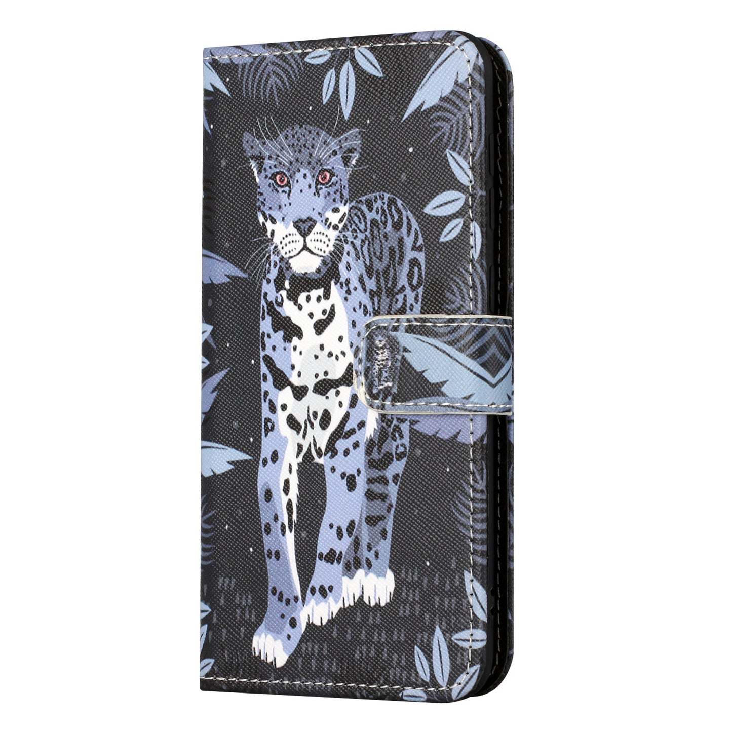 Leather Case for Samsung Galaxy M15 5G / F15 5G Pattern Printing Cross Texture Phone Wallet Cover - Leopard