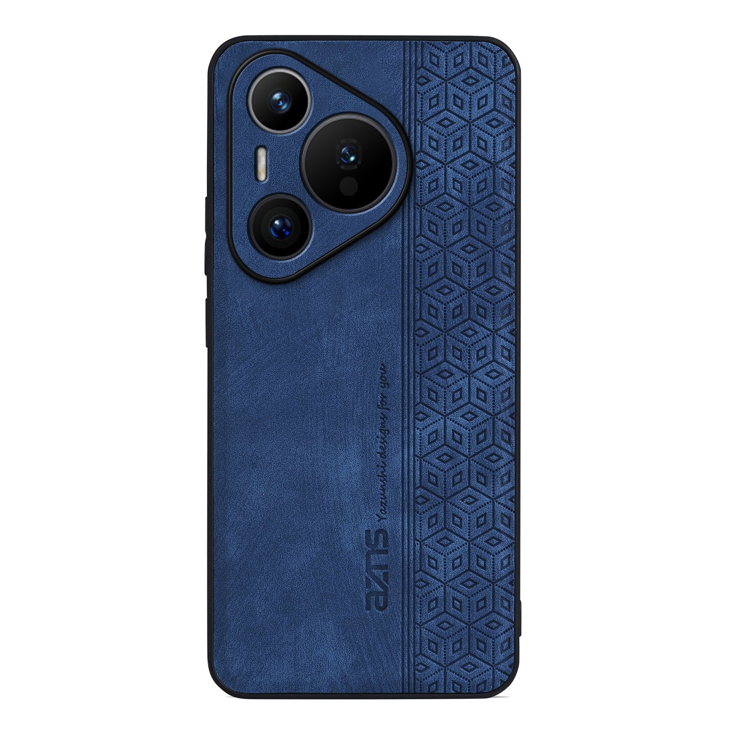 AZNS For Huawei Pura 70 Pro / Pura 70 Pro+ Case PU Leather+TPU Pattern Imprinted Phone Cover - Blue