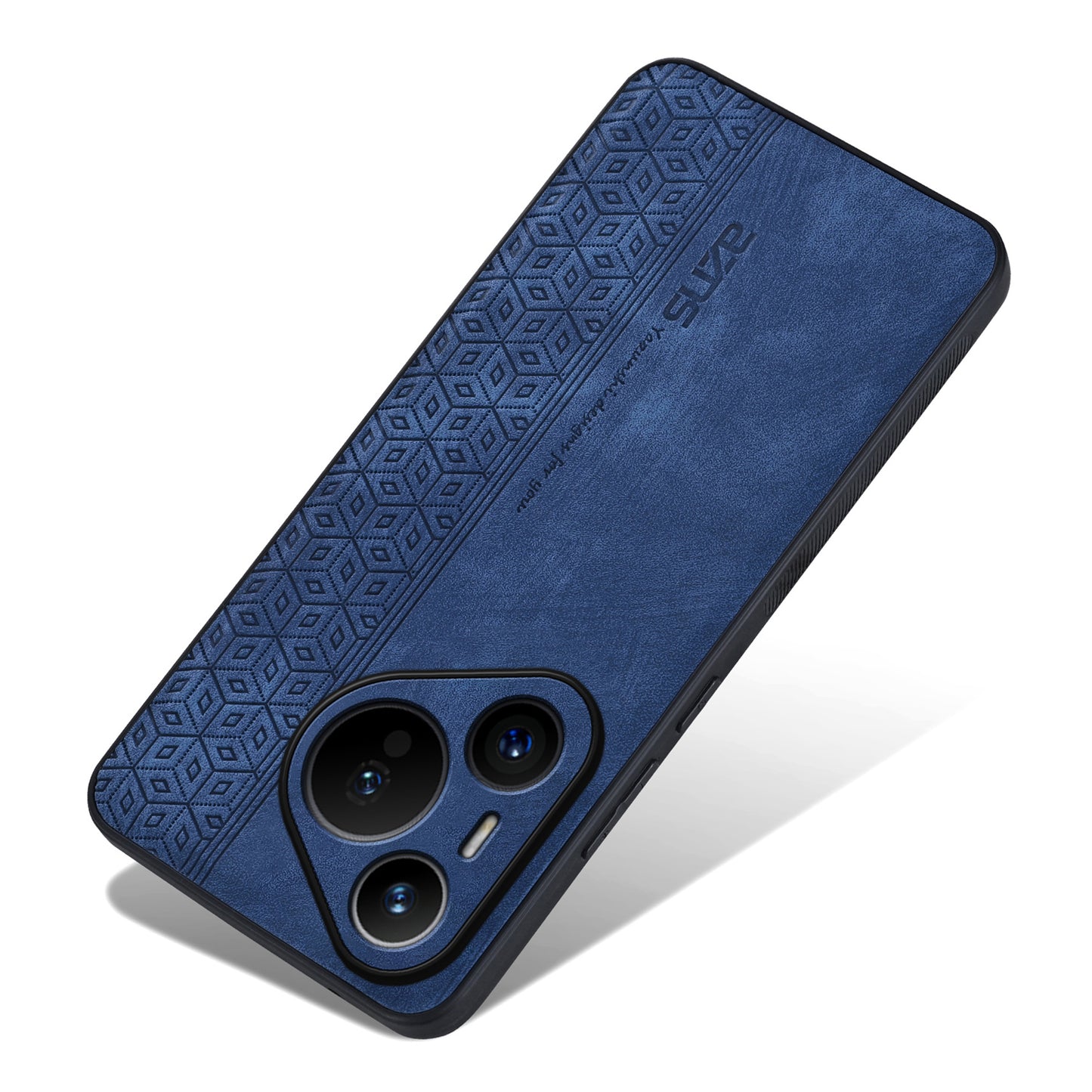 AZNS For Huawei Pura 70 Pro / Pura 70 Pro+ Case PU Leather+TPU Pattern Imprinted Phone Cover - Blue
