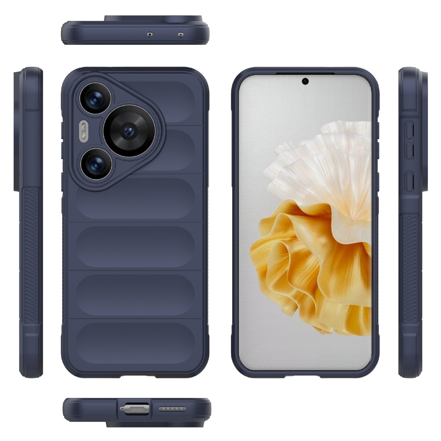 For Huawei Pura 70 Pro / Pura 70 Pro+ Case TPU Anti-Slip Back Phone Cover - Dark Blue