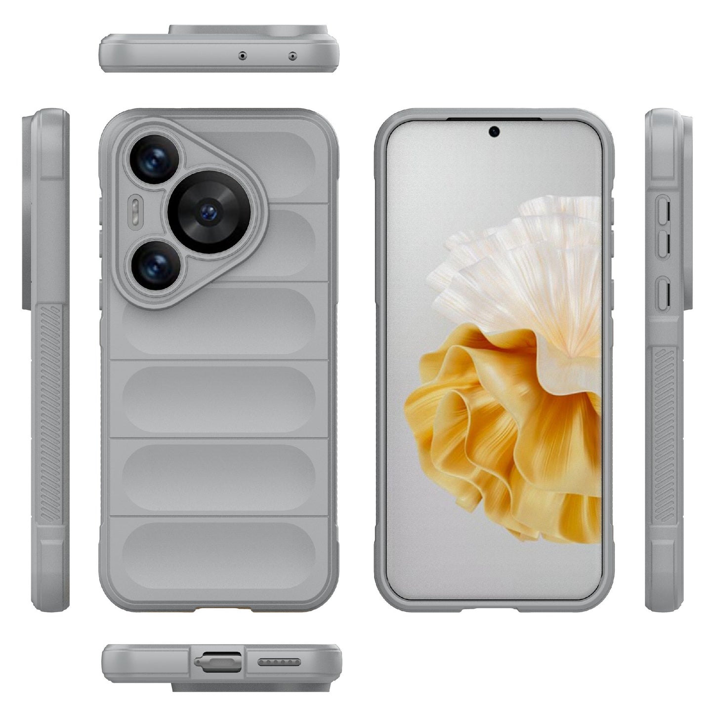 For Huawei Pura 70 Pro / Pura 70 Pro+ Case TPU Anti-Slip Back Phone Cover - Light Grey