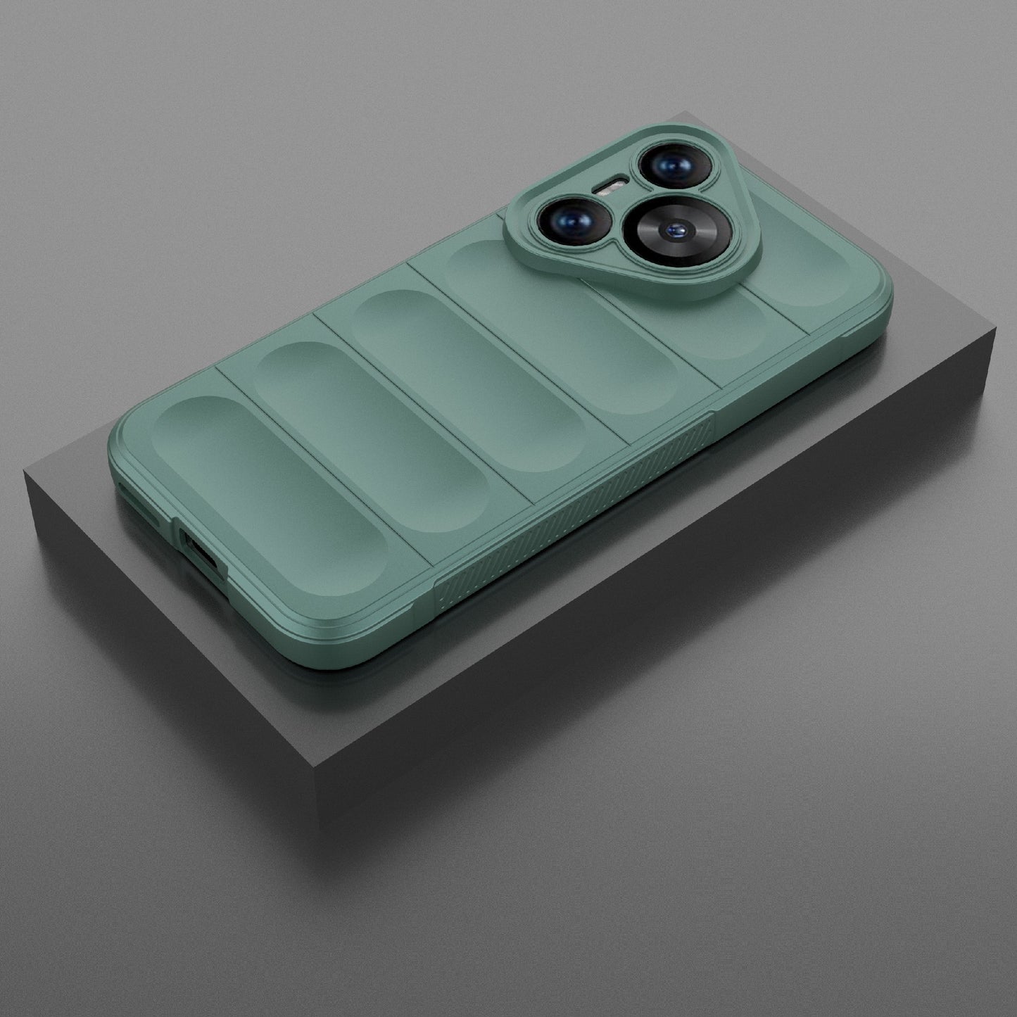For Huawei Pura 70 Case Shock Absorption Soft TPU Phone Cover - Green