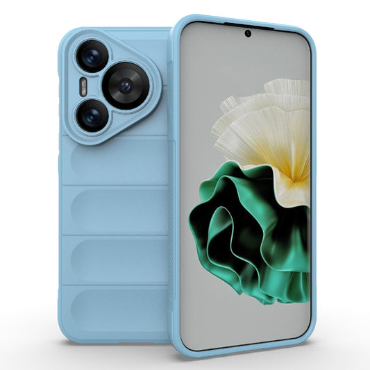 For Huawei Pura 70 Case Shock Absorption Soft TPU Phone Cover - Baby Blue