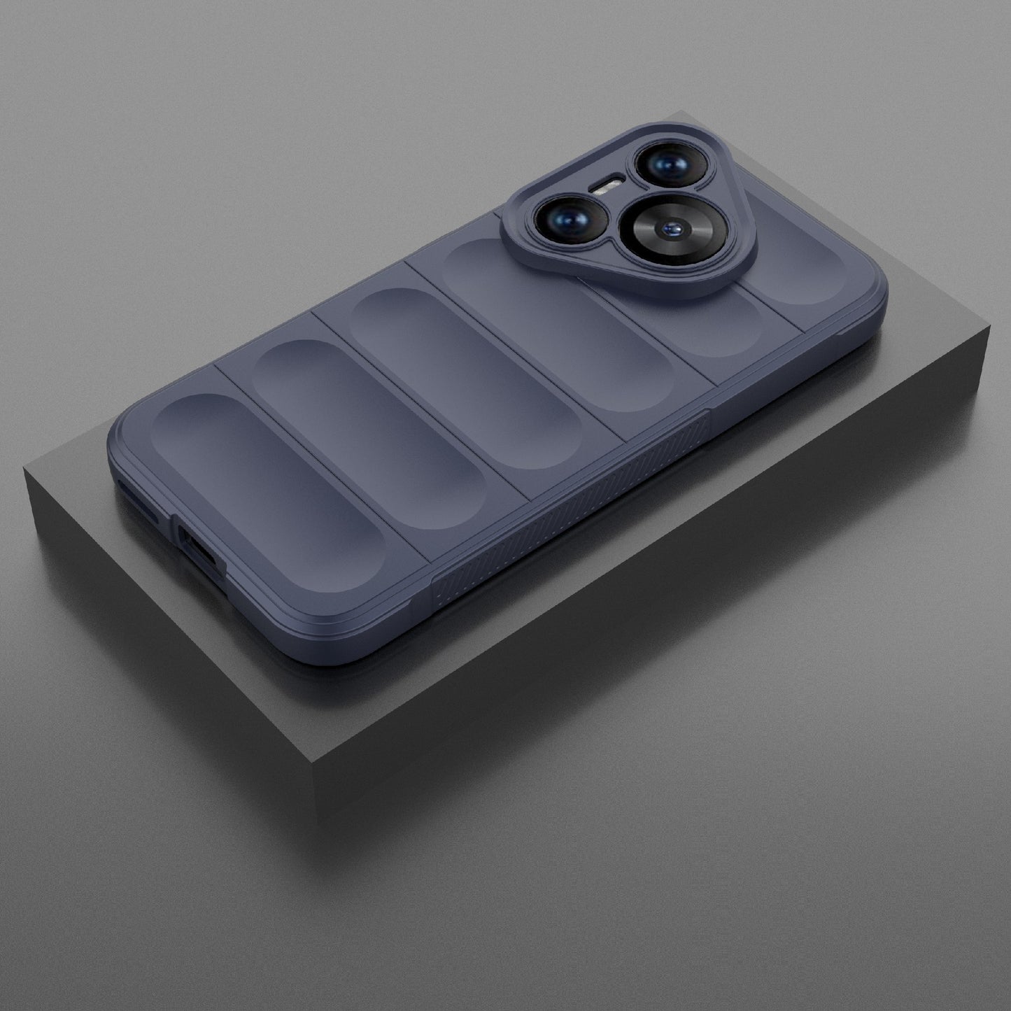 For Huawei Pura 70 Case Shock Absorption Soft TPU Phone Cover - Dark Blue