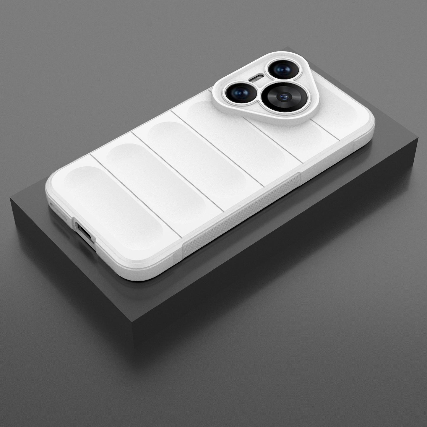 For Huawei Pura 70 Case Shock Absorption Soft TPU Phone Cover - White