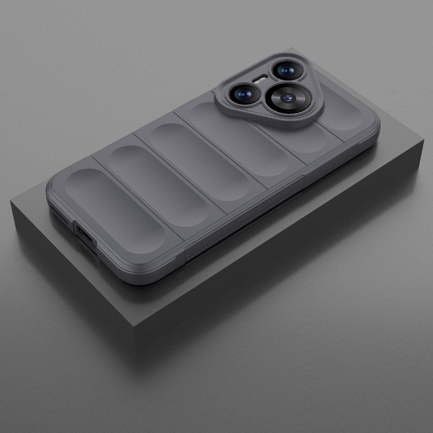 For Huawei Pura 70 Case Shock Absorption Soft TPU Phone Cover - Dark Grey