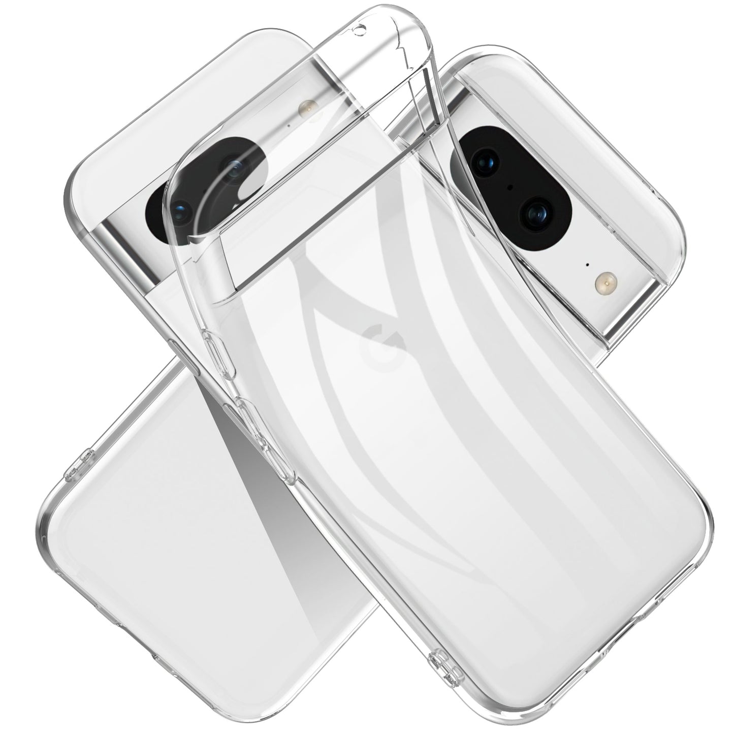 For Google Pixel 8a Case Anti-Fingerprint High Transparency TPU Phone Cover