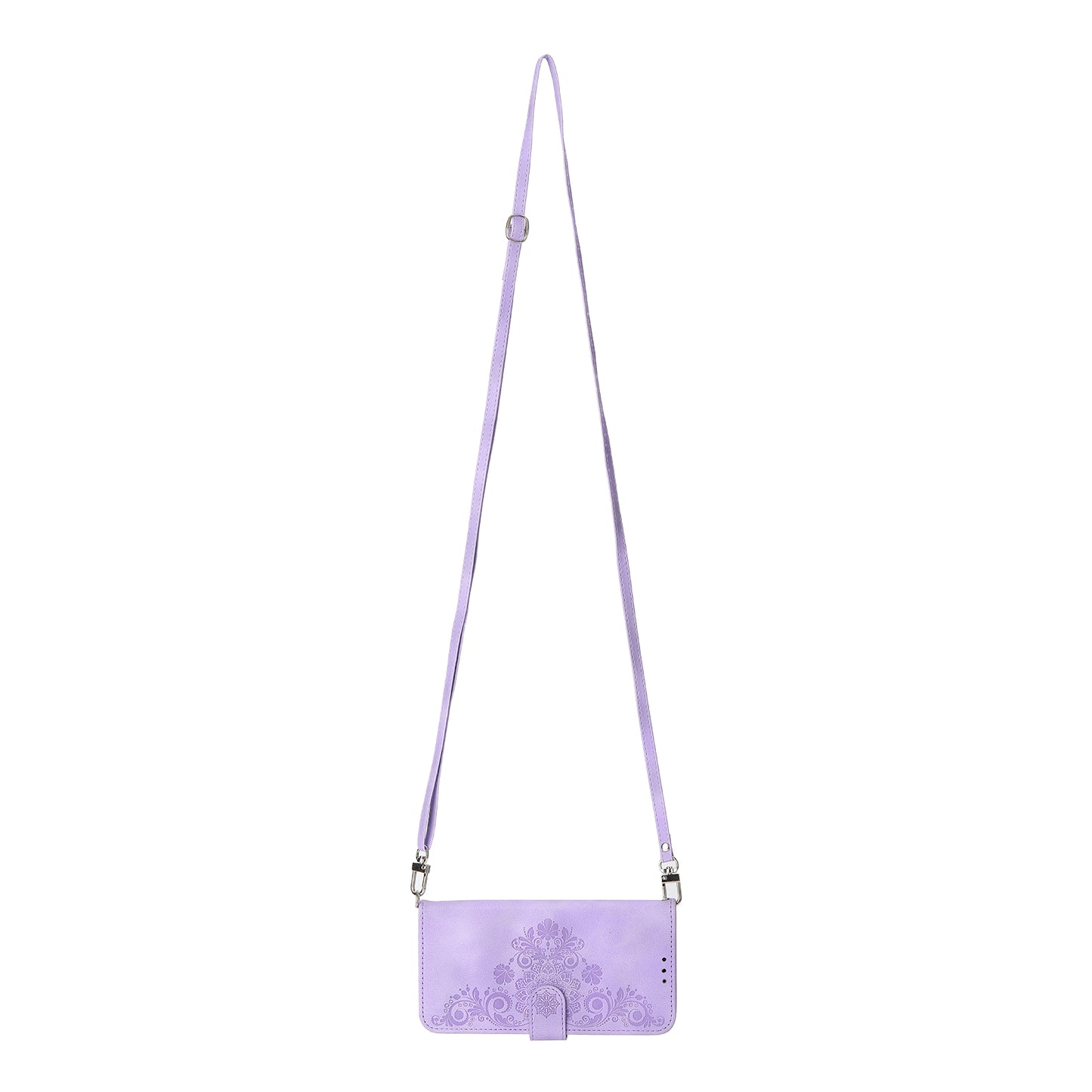 For Honor Magic6 Pro 5G Wallet Case Flower Pattern PU Leather Crossbody Phone Cover - Light Purple