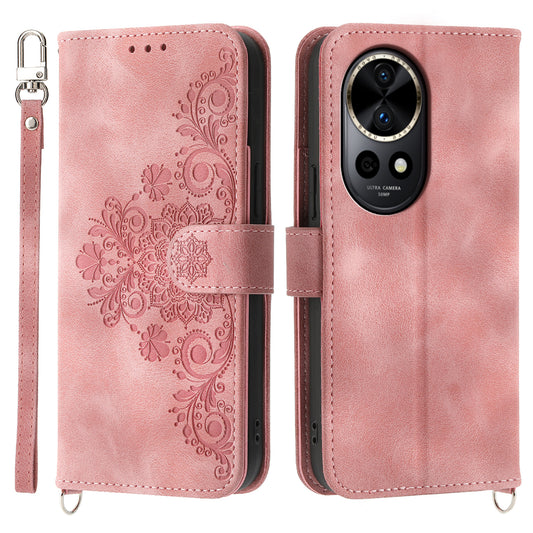 For Huawei nova 12 Pro 5G / nova 12 Ultra 5G Case Flower Wallet Leather Cover Mobile Accessories Wholesale Supplier - Pink