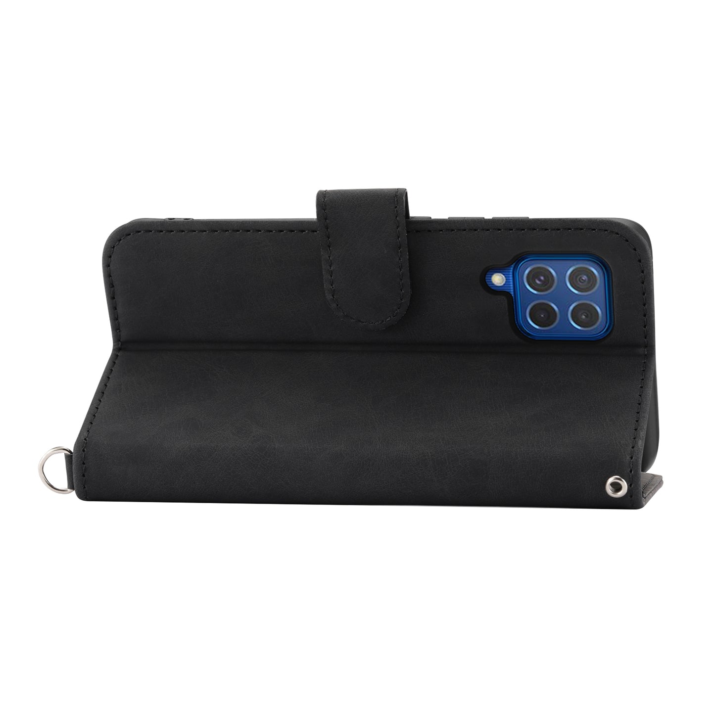 For Samsung Galaxy M62 Mobile Phone Case Wholesale Wallet Leather Stand Cover - Black