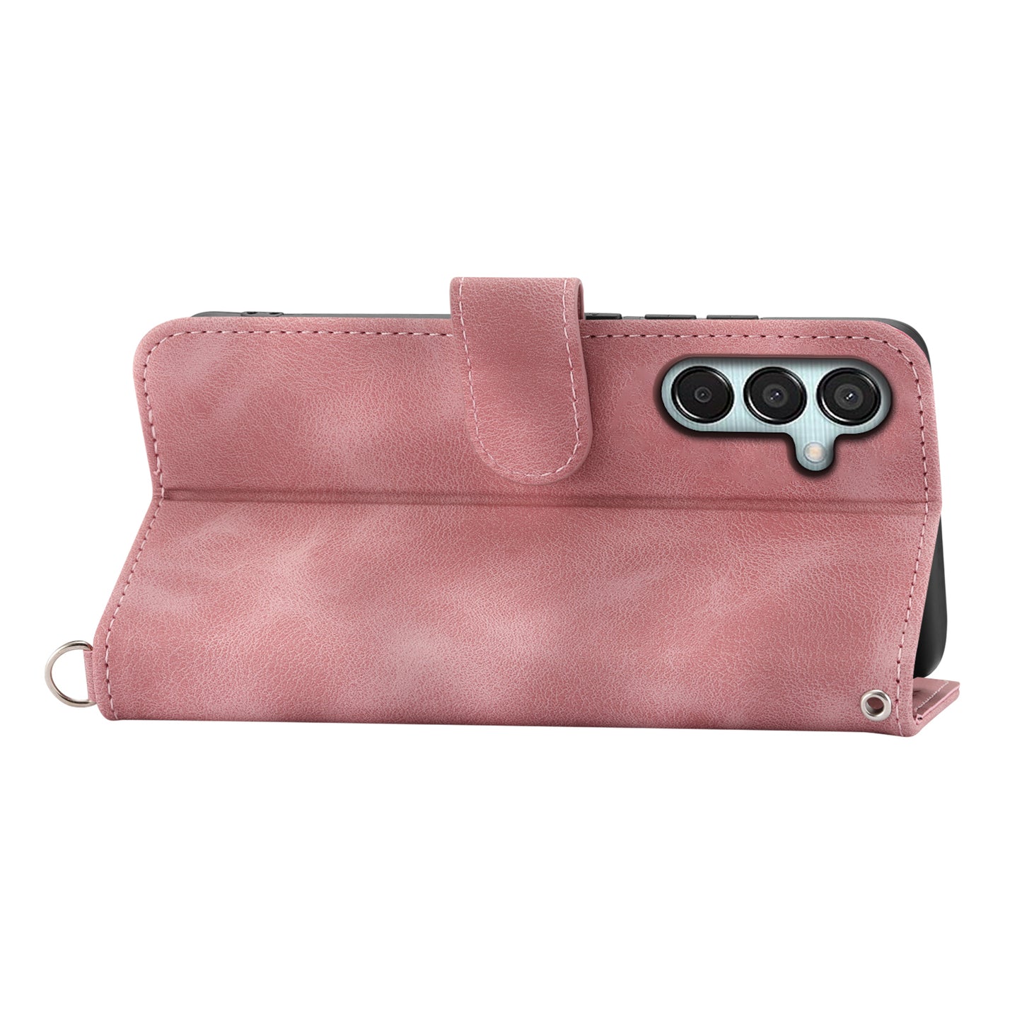 For Samsung Galaxy M15 5G / F15 5G Leather Case Flower Mobile Phone Cover Wholesale - Pink