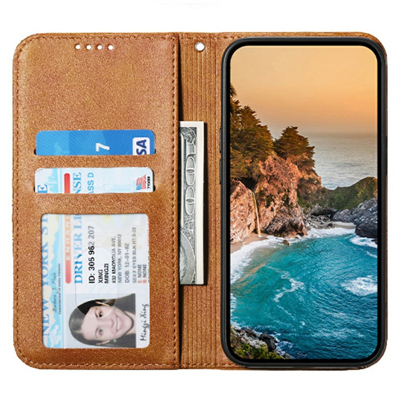 For Oppo A2 5G Case PU Leather Rhombus Imprinted Pattern Wallet Phone Cover - Yellow
