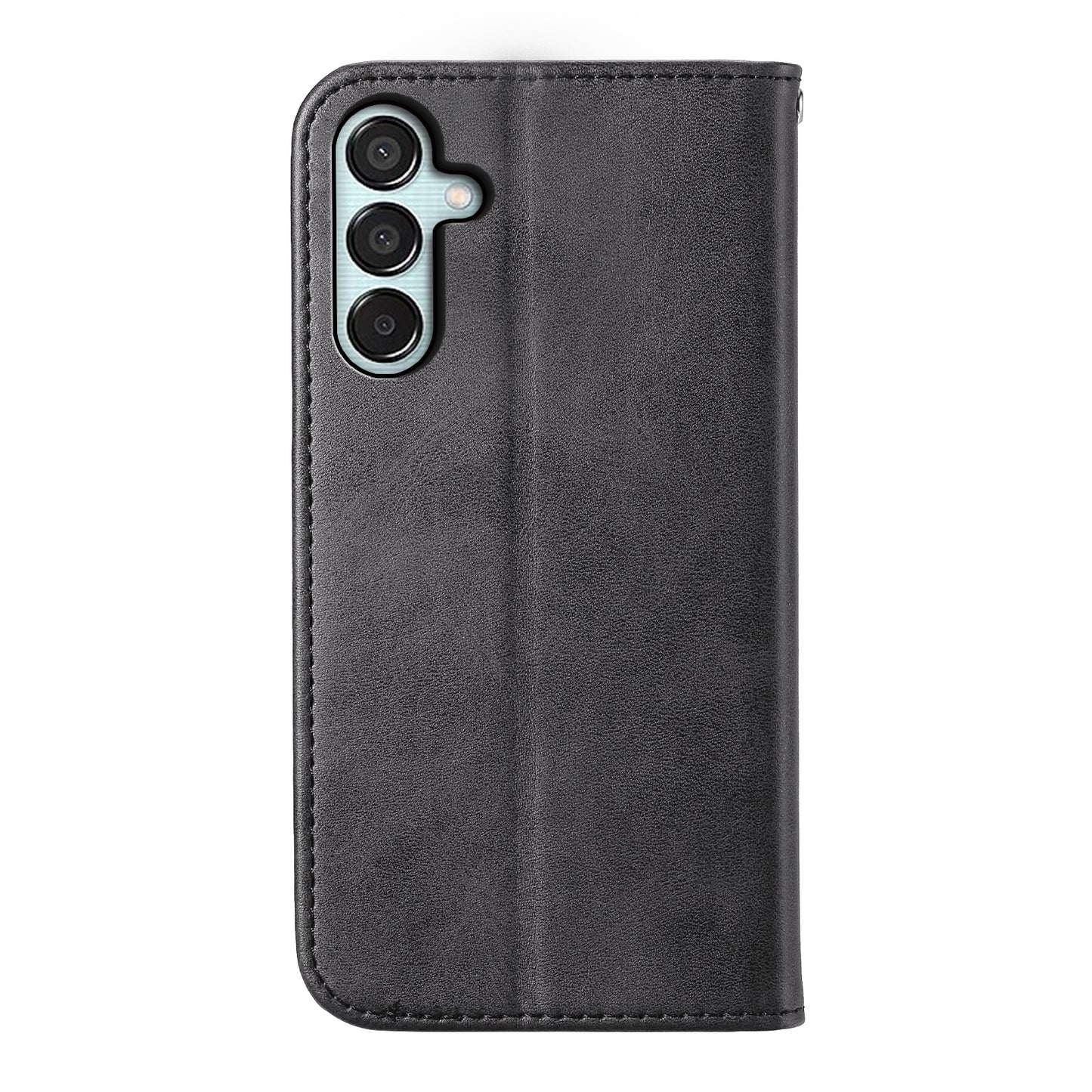 For Samsung Galaxy M15 5G / F15 5G Wholesale Phone Case PU Leather Rhombus Imprinted Pattern Wallet Cover - Black