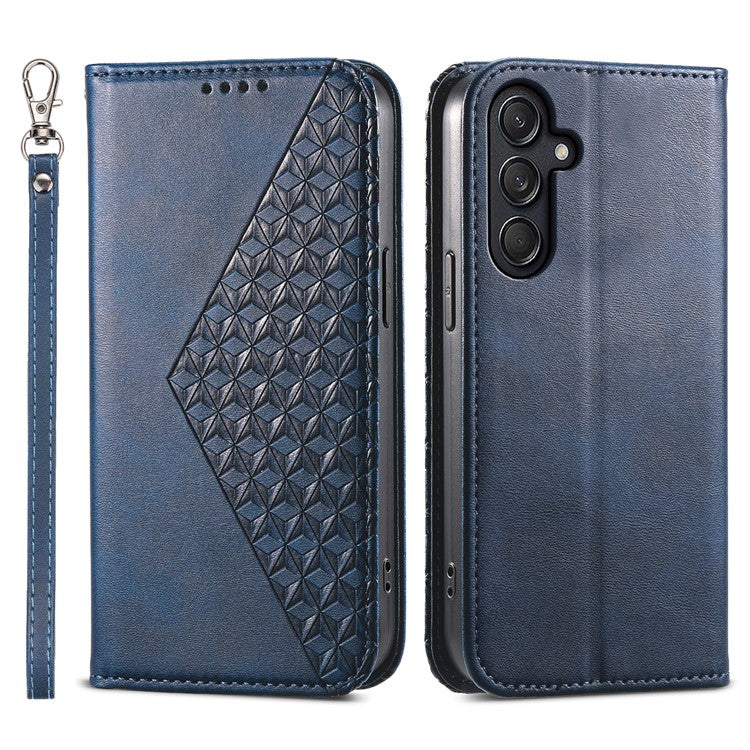 For Samsung Galaxy M55 5G / C55 5G / F55 5G Case PU Leather Wallet Phone Cover Mobile Accessories Wholesale - Blue