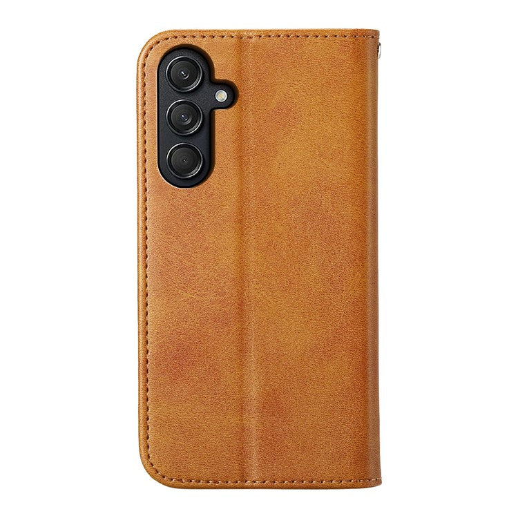 For Samsung Galaxy M55 5G / C55 5G / F55 5G Case PU Leather Wallet Phone Cover Mobile Accessories Wholesale - Yellow