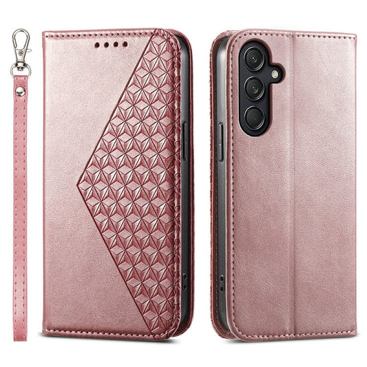 For Samsung Galaxy M55 5G / C55 5G / F55 5G Case PU Leather Wallet Phone Cover Mobile Accessories Wholesale - Rose Gold