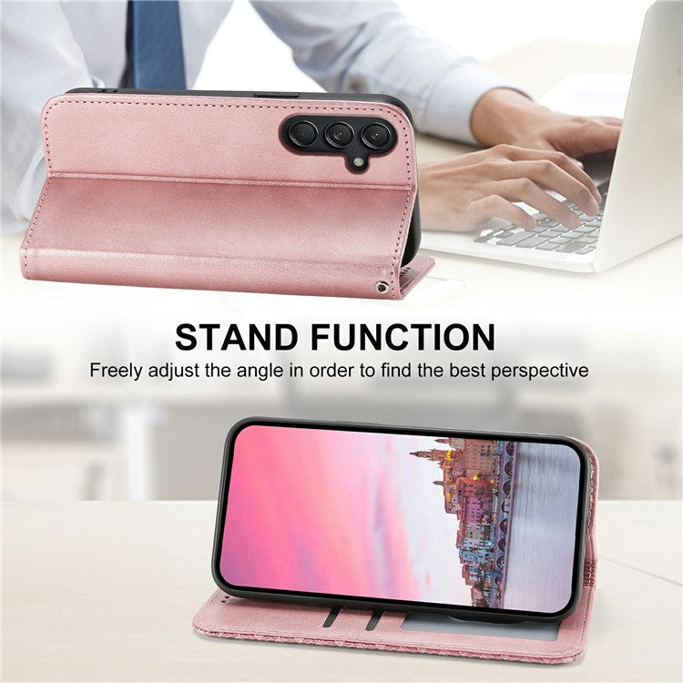 For Samsung Galaxy M55 5G / C55 5G / F55 5G Case PU Leather Wallet Phone Cover Mobile Accessories Wholesale - Rose Gold
