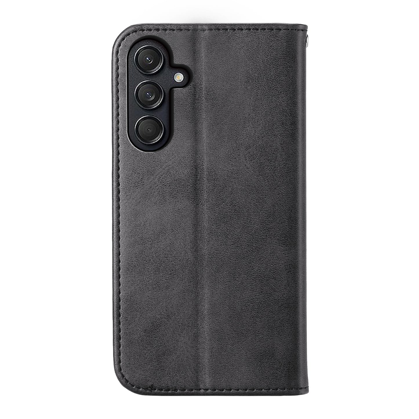 For Samsung Galaxy M55 5G Case PU Leather Wallet Phone Cover Mobile Accessories Wholesale - Black