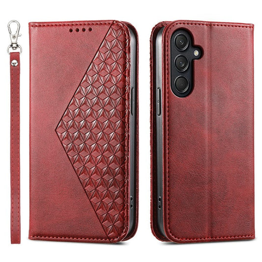 For Samsung Galaxy M55 5G / C55 5G / F55 5G Case PU Leather Wallet Phone Cover Mobile Accessories Wholesale - Red