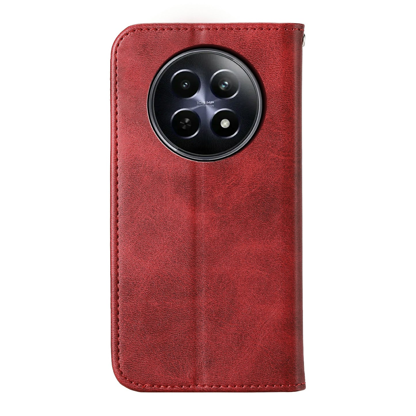 For Realme 12 / 12x 5G Case Rhombus Imprinted Leather Cell Phone Cases Wholesale - Red