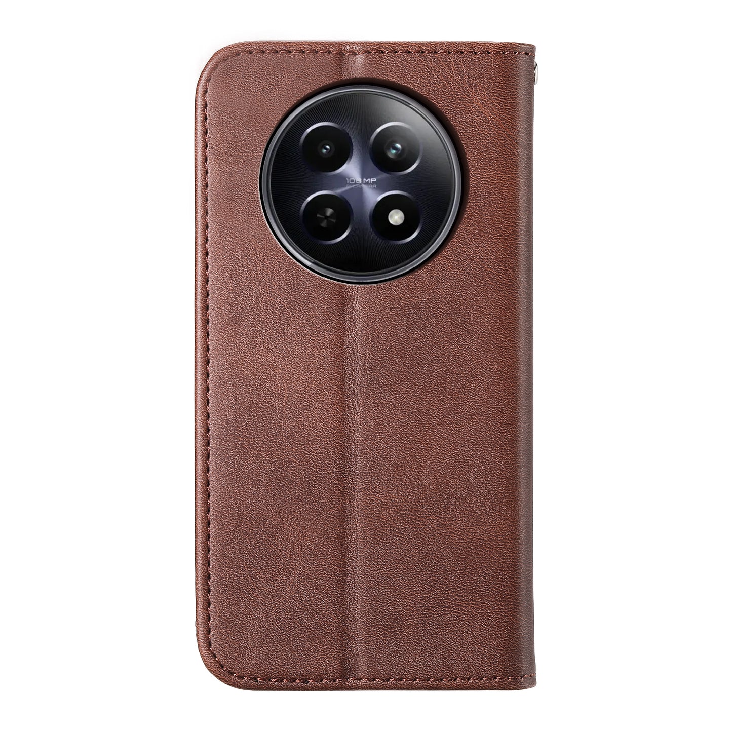 For Realme 12 / 12x 5G Case Rhombus Imprinted Leather Cell Phone Cases Wholesale - Brown