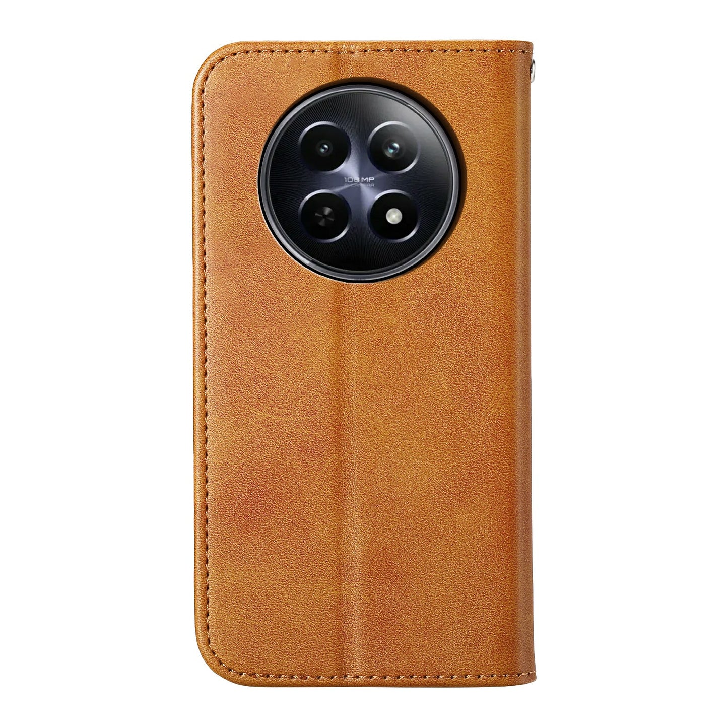 For Realme 12 / 12x 5G Case Rhombus Imprinted Leather Cell Phone Cases Wholesale - Yellow