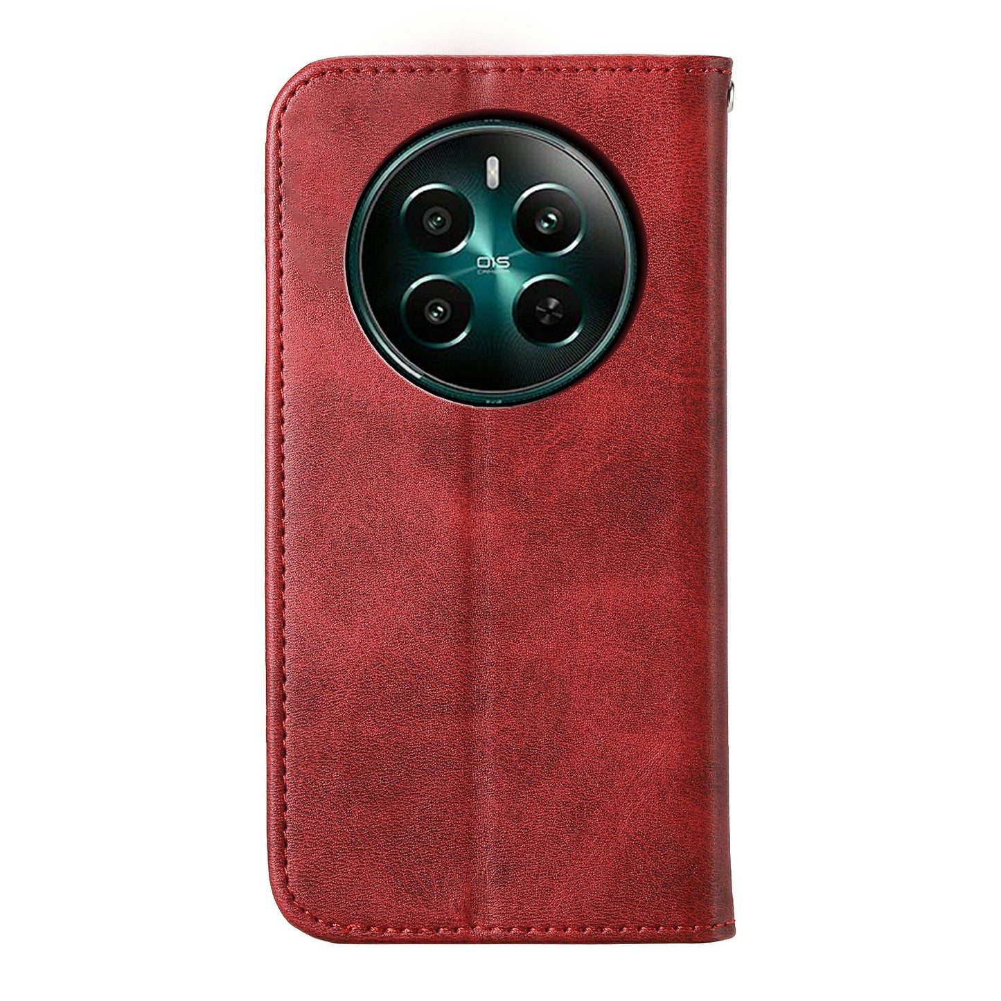 For Realme 12+ 5G / Narzo 70 Pro 5G Wallet Case PU Leather Phone Cover Mobile Accessories Wholesale - Red