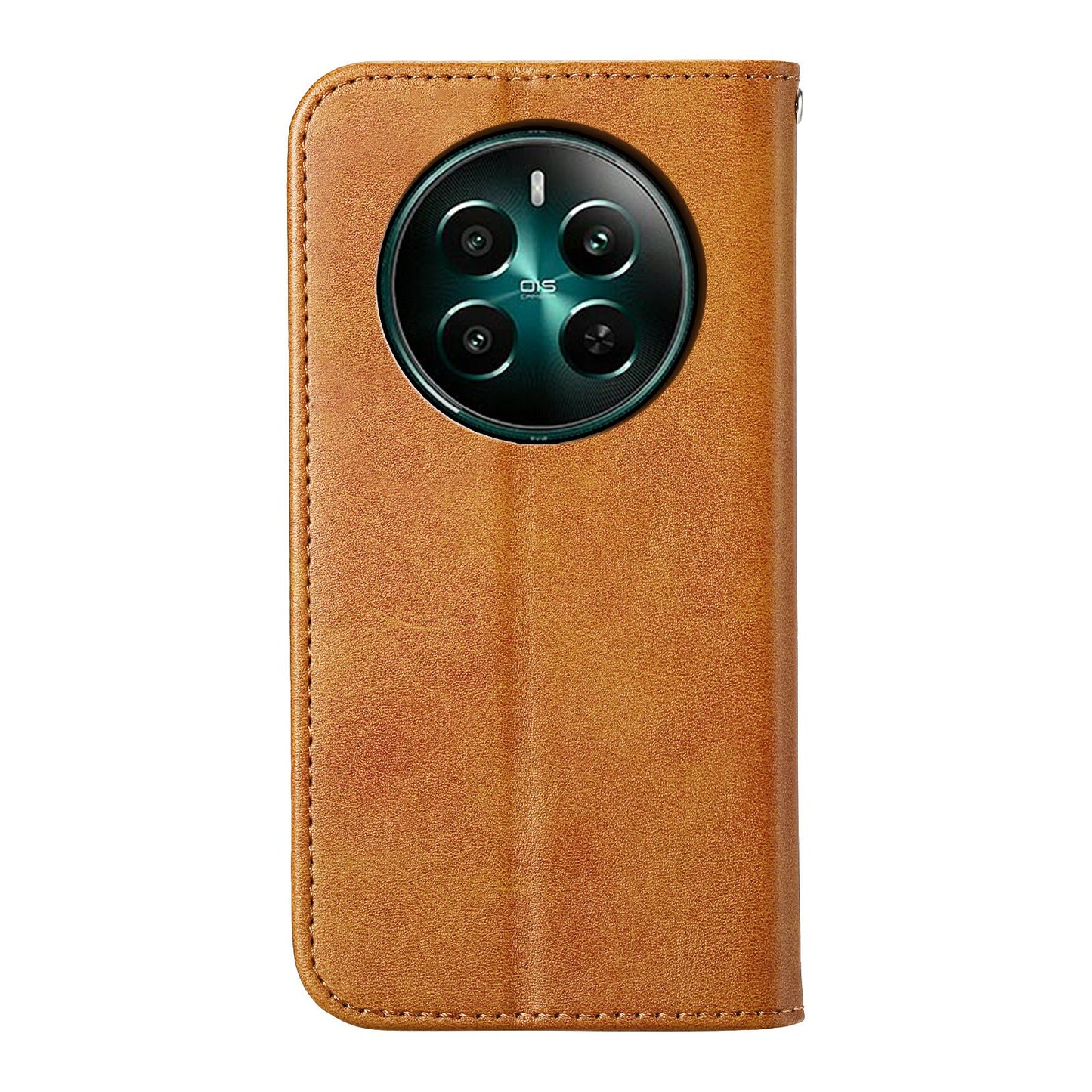 For Realme 12+ 5G / Narzo 70 Pro 5G Wallet Case PU Leather Phone Cover Mobile Accessories Wholesale - Yellow