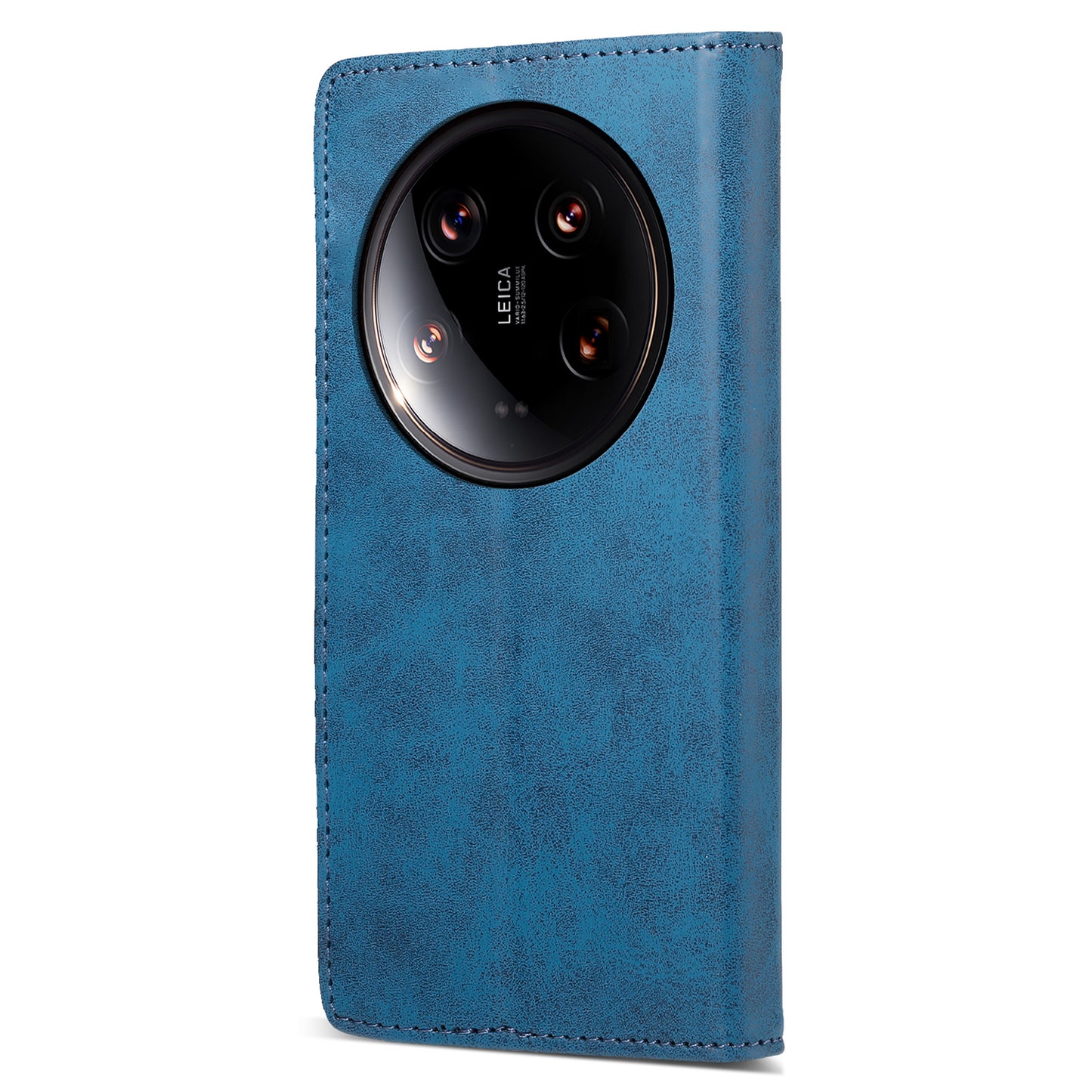 DF-05 For Xiaomi 14 Ultra Case Shockproof PU Leather Business Phone Cover with Stand Function - Blue