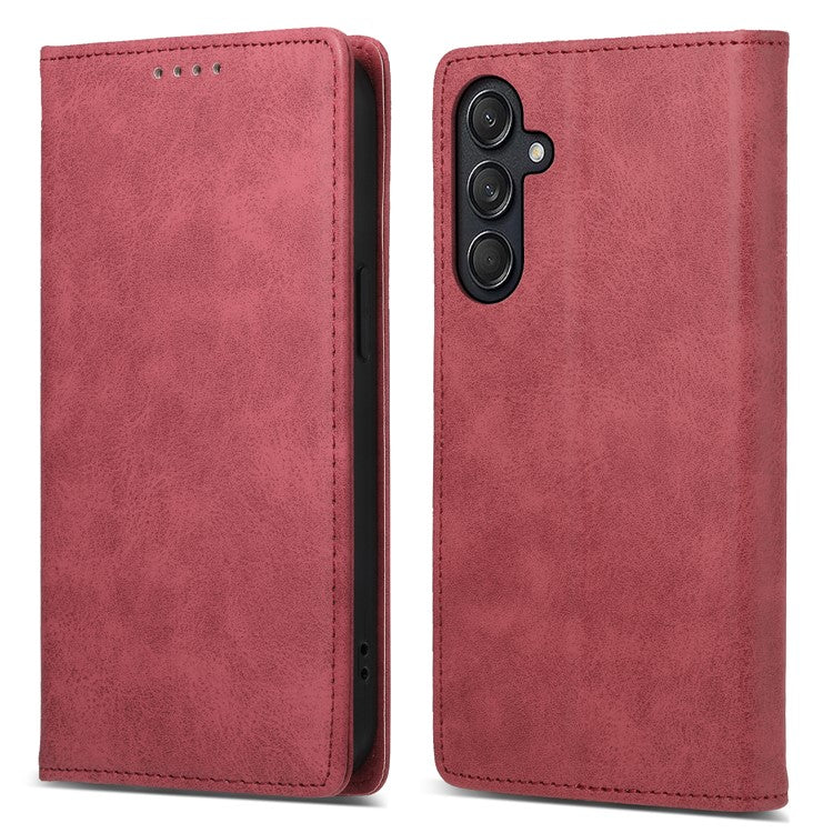 DF-05 For Samsung Galaxy M55 5G / C55 5G / F55 5G Case RFID Blocking Magnetic Closure Leather Phone Cover - Red