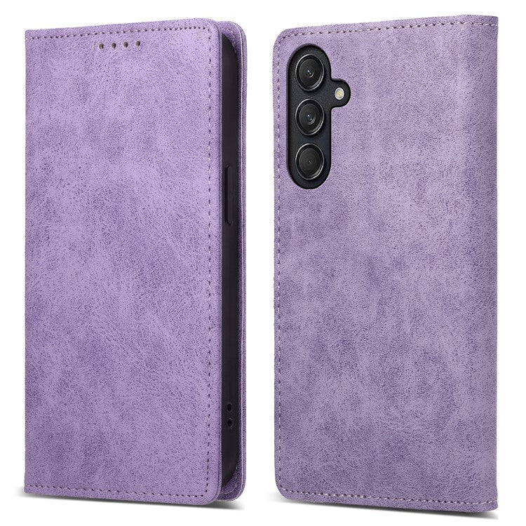 DF-05 For Samsung Galaxy M55 5G / C55 5G / F55 5G Case RFID Blocking Magnetic Closure Leather Phone Cover - Purple