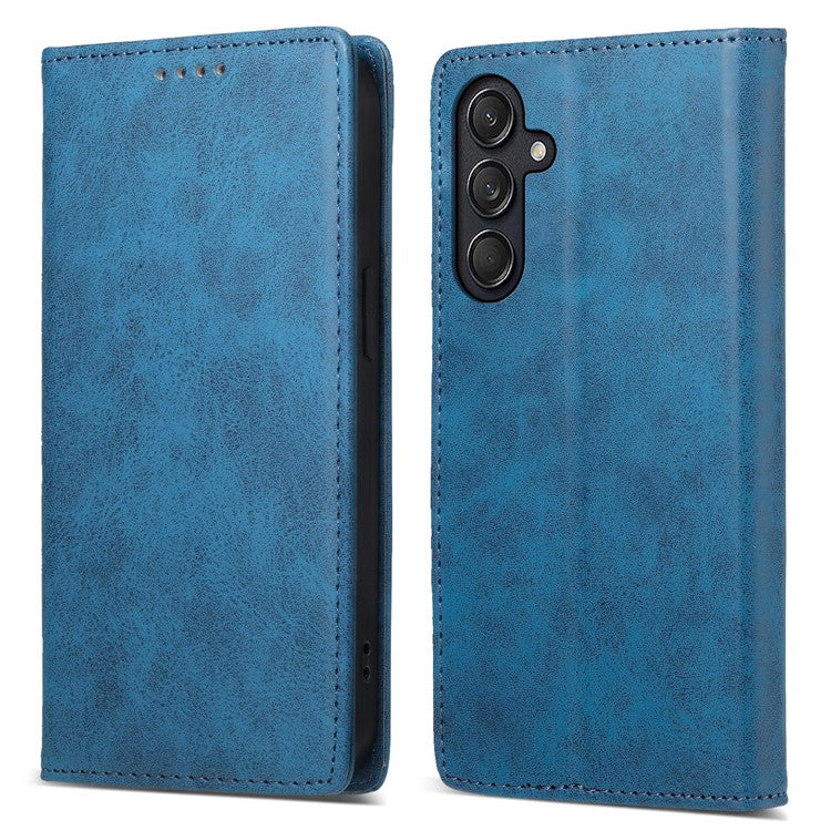 DF-05 For Samsung Galaxy M55 5G / C55 5G / F55 5G Case RFID Blocking Magnetic Closure Leather Phone Cover - Blue