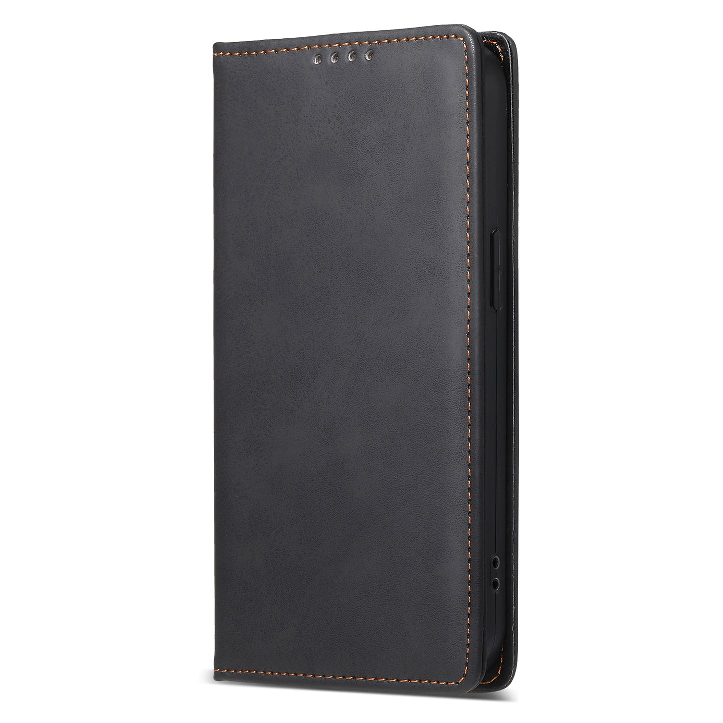 DF-05 For Samsung Galaxy M62 Wallet Case with RFID Blocking PU Leather Magnetic Absorption Phone Cover - Black
