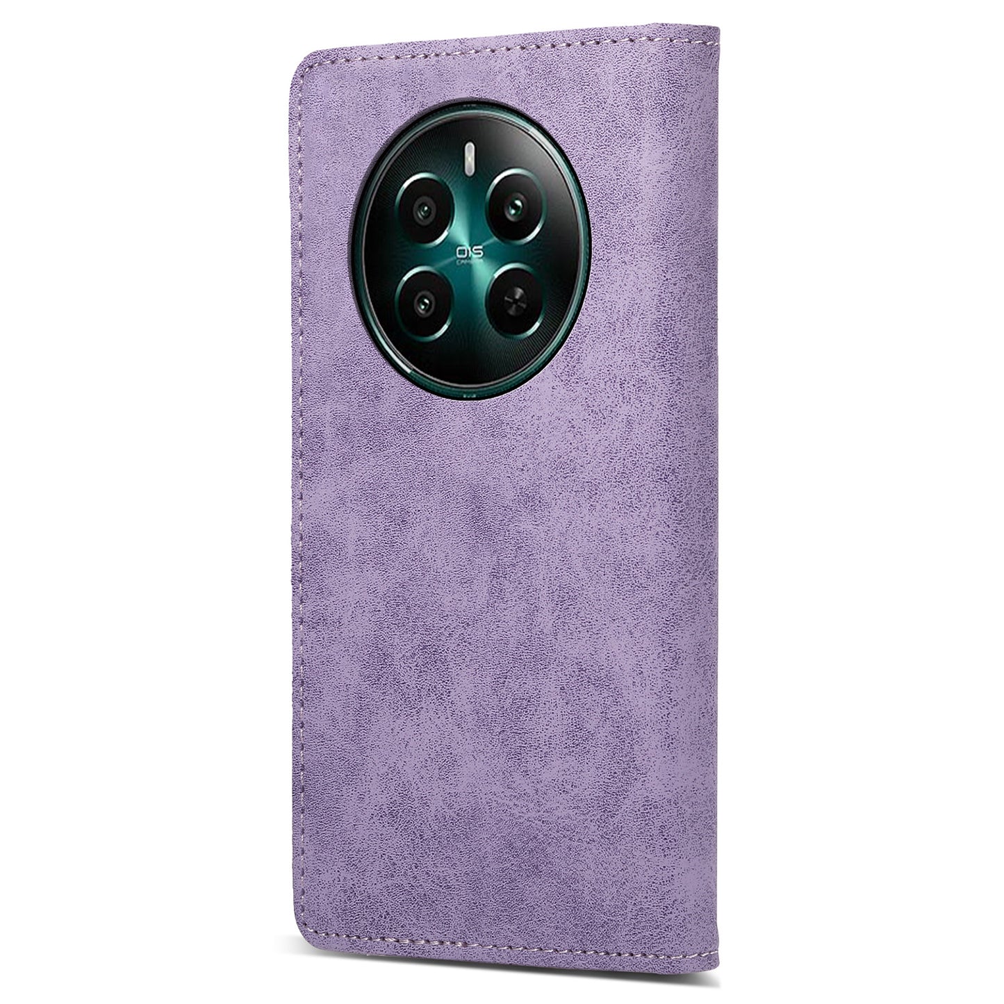 DF-05 For Realme 12+ 5G / Narzo 70 Pro 5G Case Magnetic PU Leather Wallet-Style Business Phone Cover - Purple