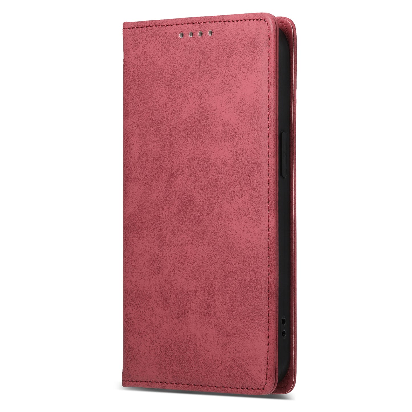 DF-05 For Realme 12+ 5G / Narzo 70 Pro 5G Case Magnetic PU Leather Wallet-Style Business Phone Cover - Red