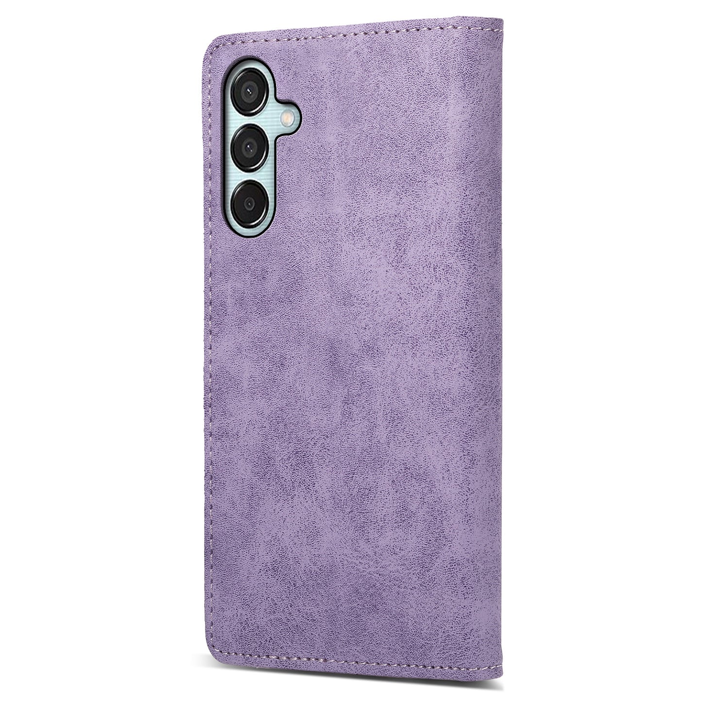 DF-05 For Samsung Galaxy M15 5G / F15 5G Case PU Leather Hidden Magnet Folio Phone Cover - Purple