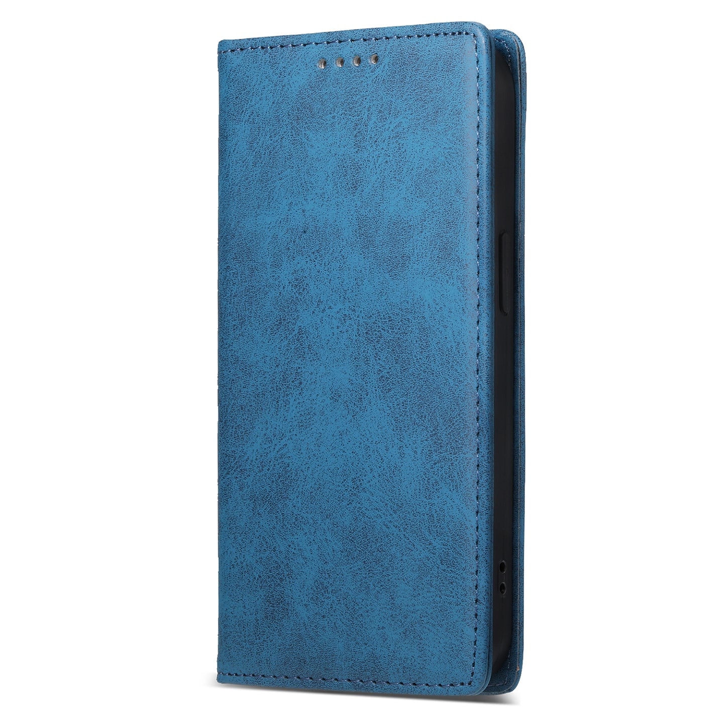 DF-05 For Oppo A2 5G / A79 5G Case RFID Blocking PU Leather Magnetic Closure Flip Phone Cover - Blue