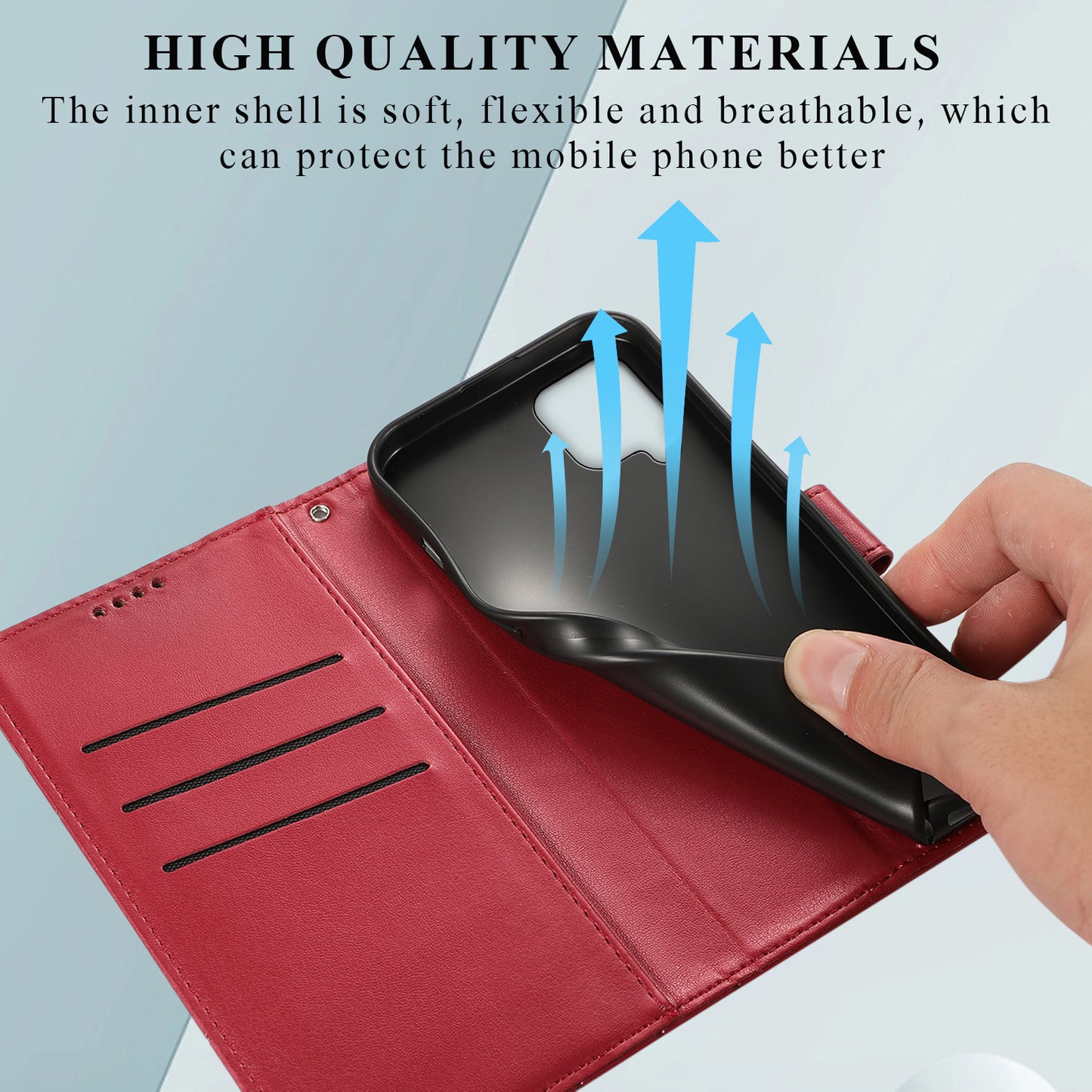 DF-06 For Samsung Galaxy M62 Case PU Leather Line Imprinted Flip Cover Cell Phone Accessories Wholesale - Red
