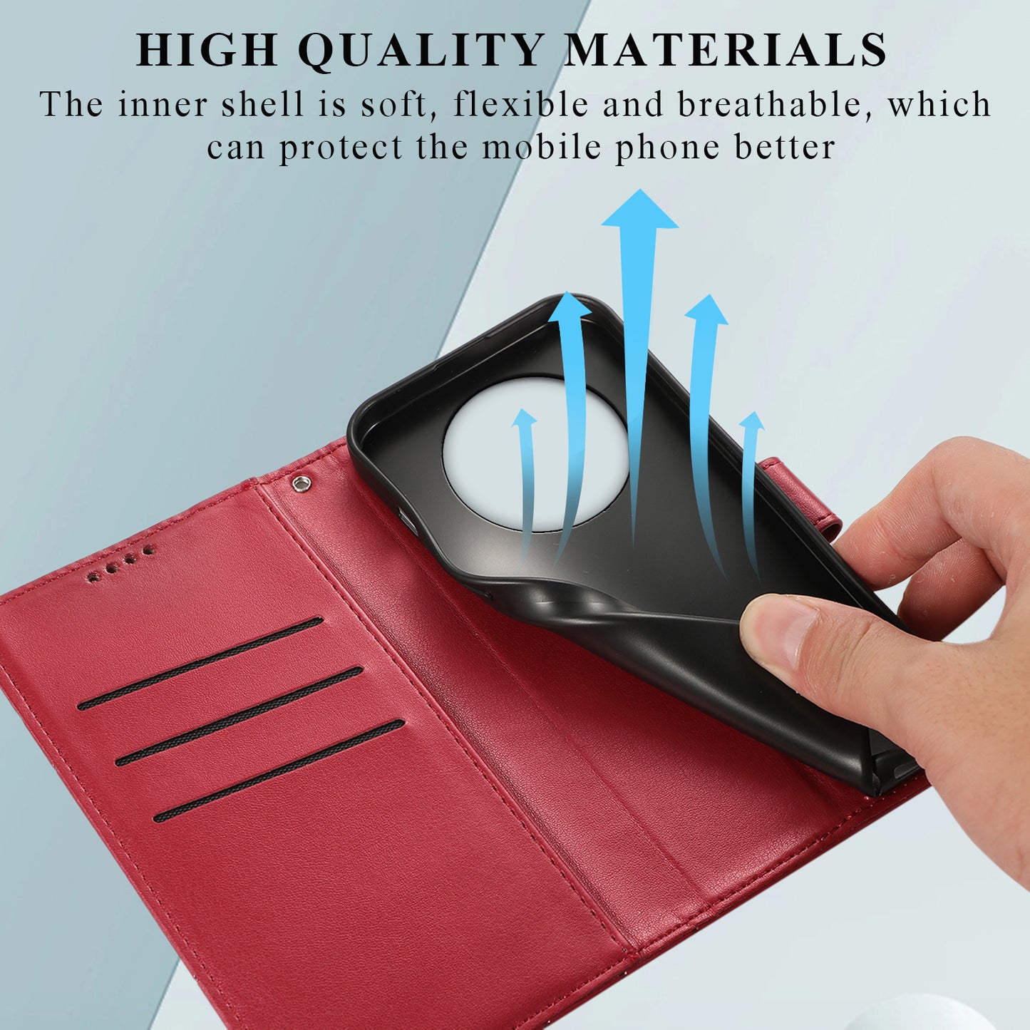 DF-06 For Realme 12 / 12x 5G Case Cell Phone Accessory Wholesale Line Imprint Leather Wallet Phone Cover - Red