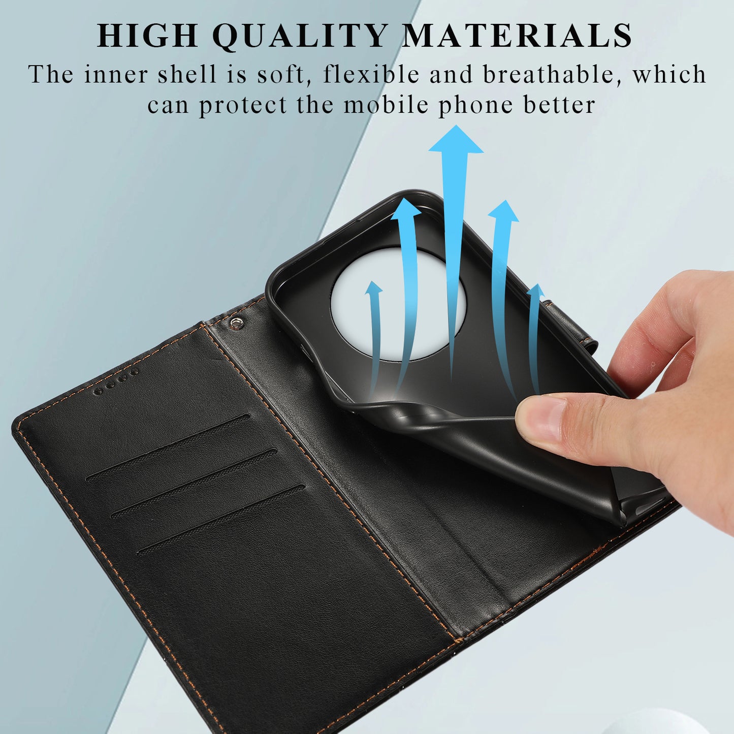 DF-06 For Realme 12+ 5G / Narzo 70 Pro 5G Case Line Imprint Wallet Cover Wholesale Cell Phone Accessories - Black