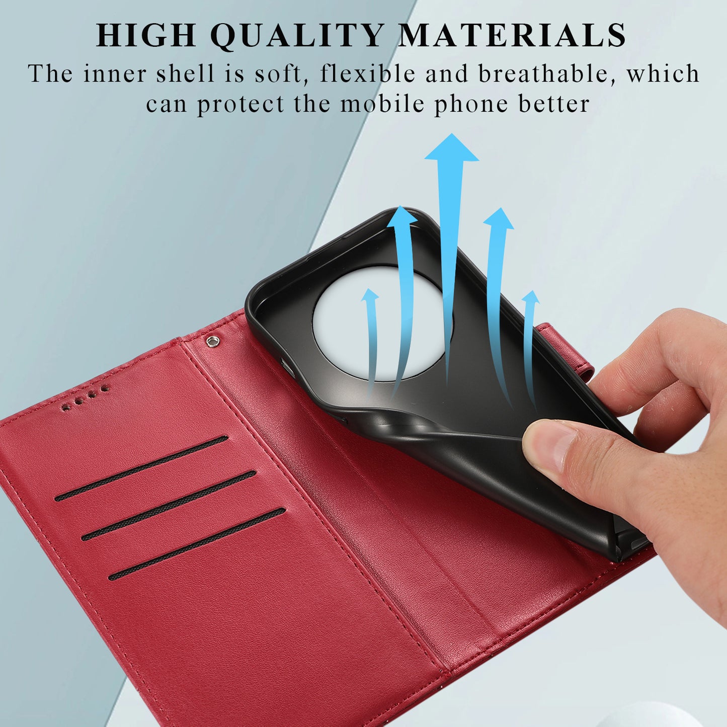 DF-06 For Realme 12+ 5G / Narzo 70 Pro 5G Case Line Imprint Wallet Cover Wholesale Cell Phone Accessories - Red