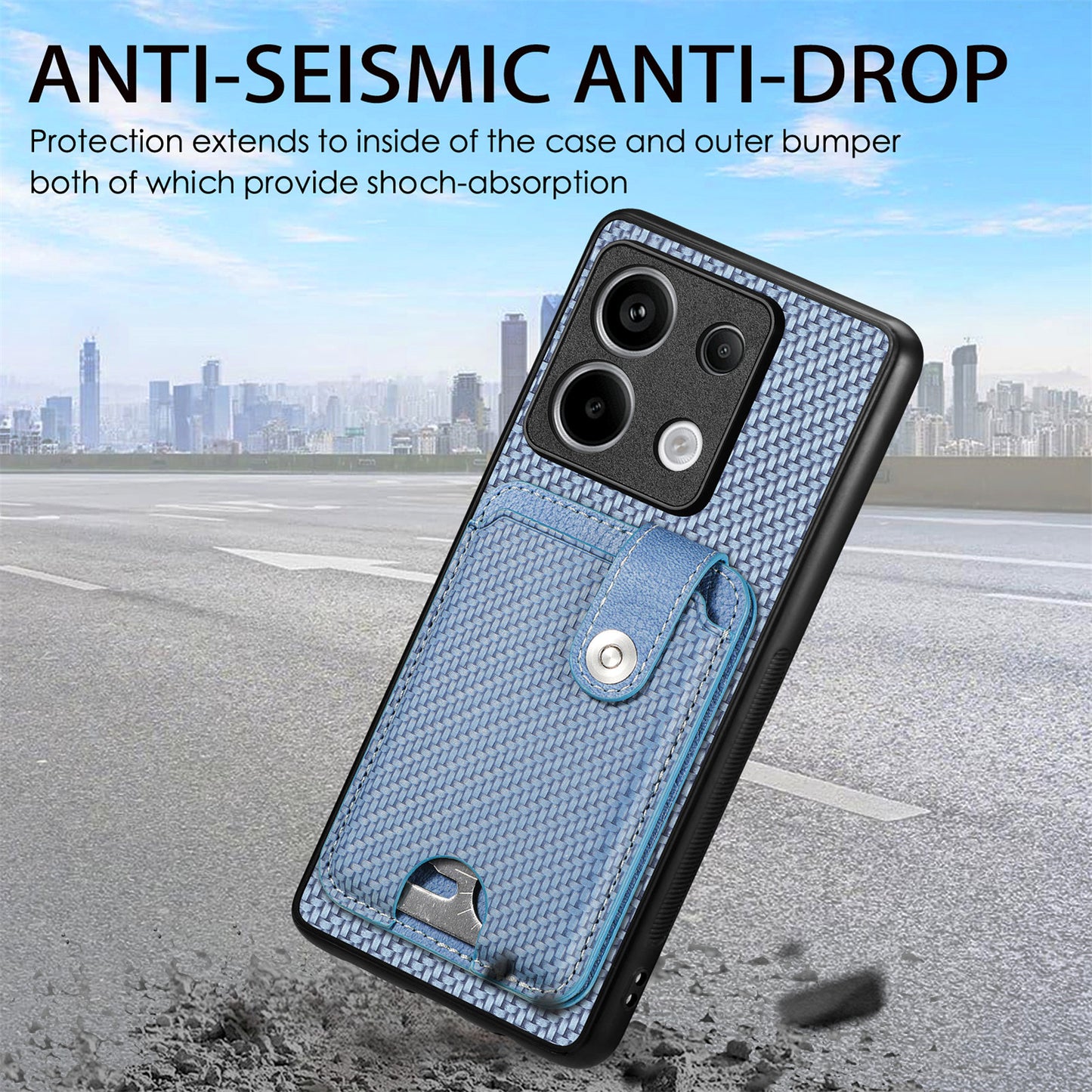 C1-06 For Xiaomi Redmi Note 13 Pro 5G / Poco X6 5G Case Leather+TPU+PC Phone Cover with Card Knife Tool - Brown