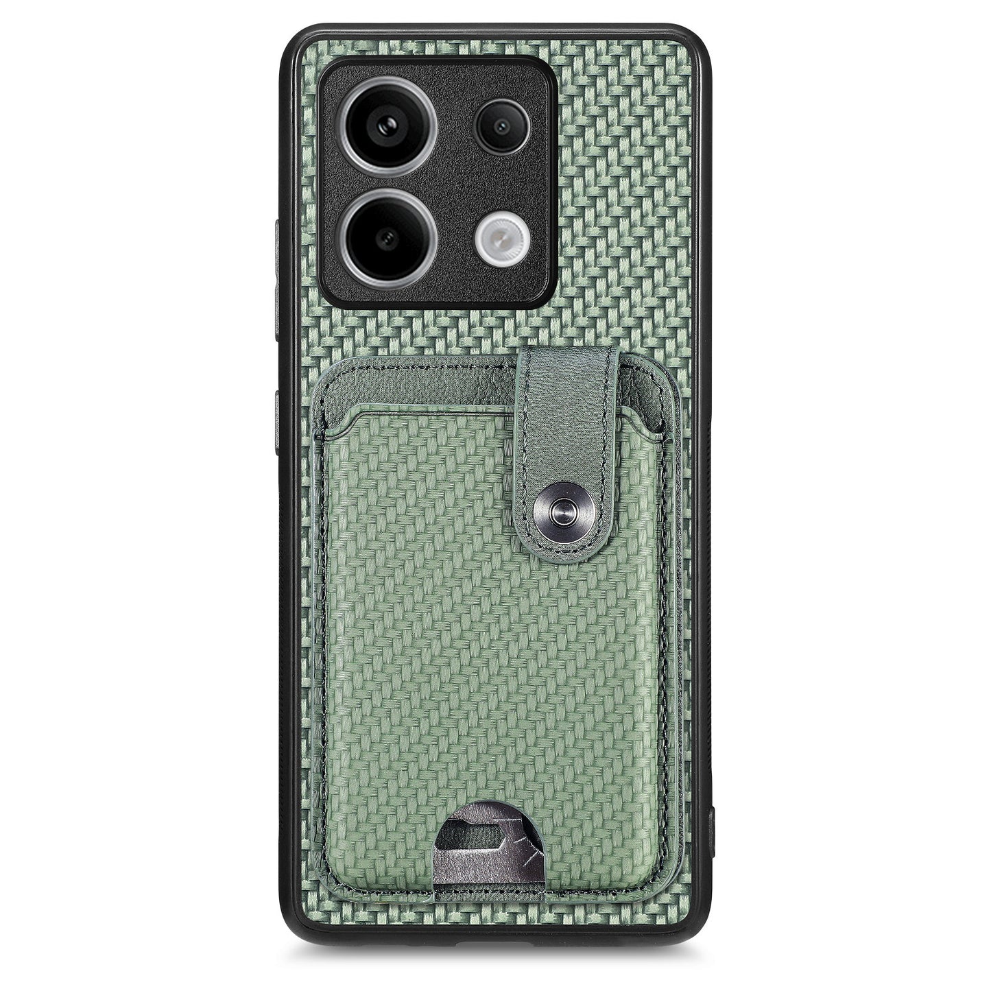 C1-06 For Xiaomi Redmi Note 13 Pro 5G / Poco X6 5G Case Leather+TPU+PC Phone Cover with Card Knife Tool - Green