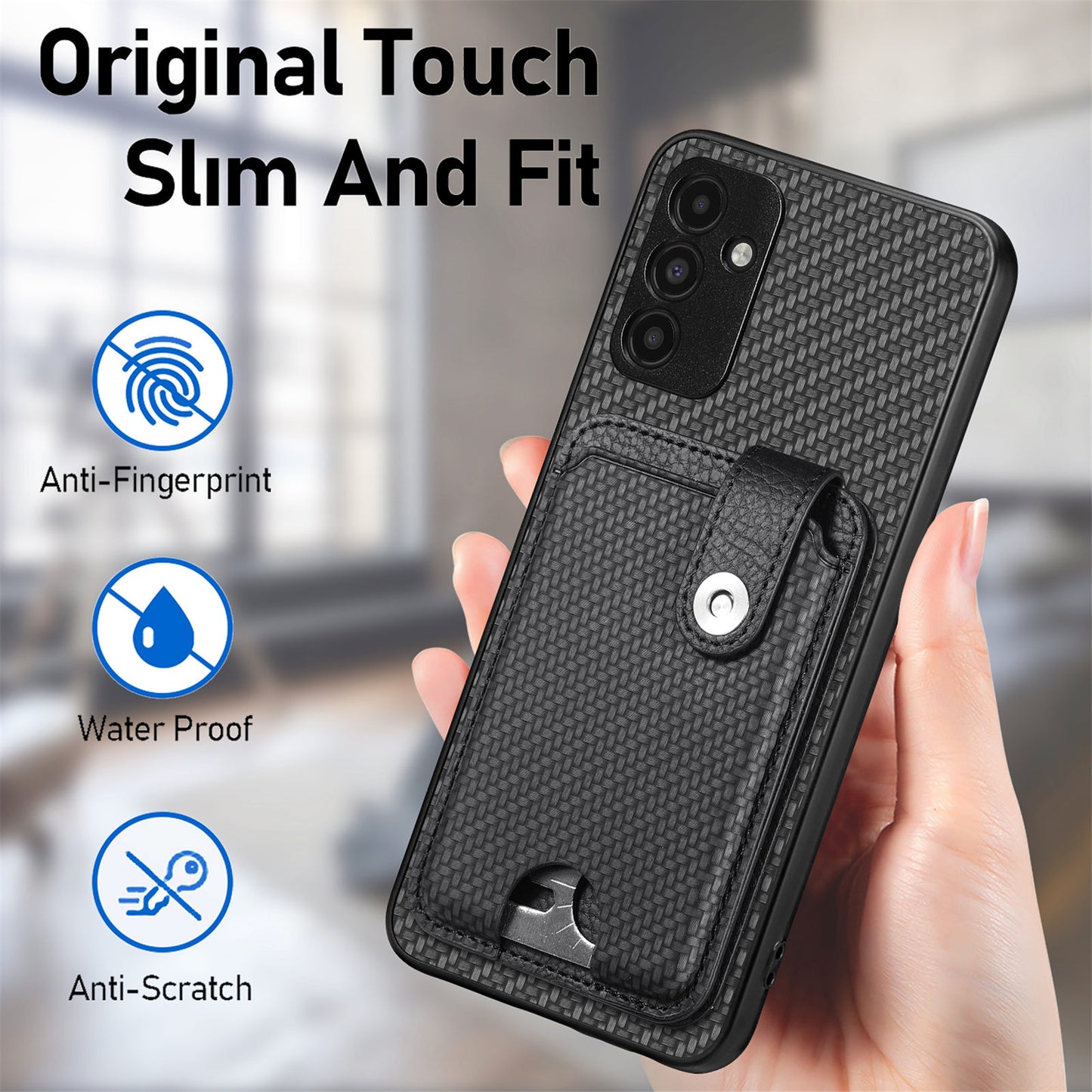 C1-06 For Samsung Galaxy A13 5G / A04s 4G (164.7 x 76.7 x 9.1 mm) Carbon Fiber Texture Phone Case with Card Knife Tool - Green