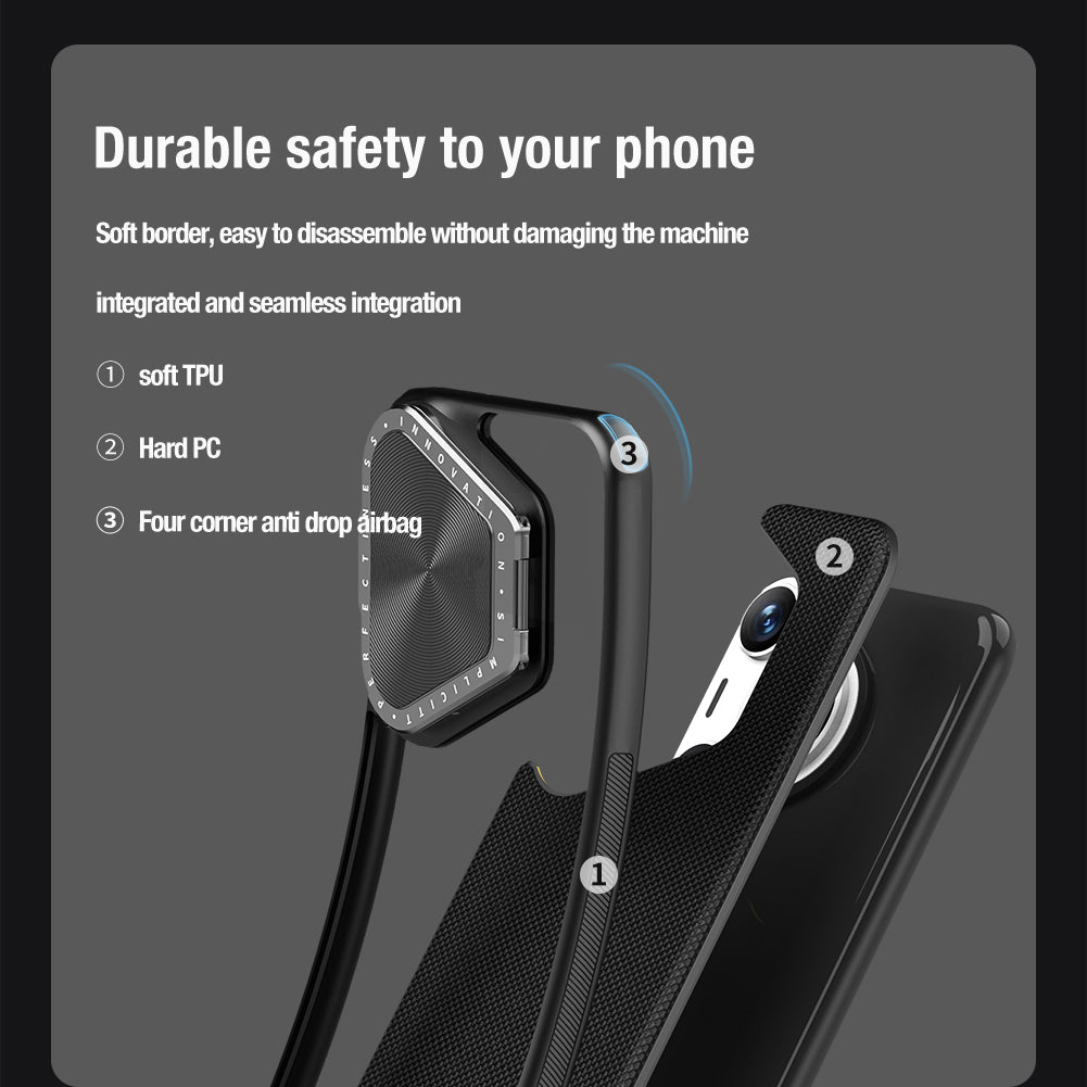 NILLKIN Textured Prop Series for Huawei Pura 70 Pro / 70 Pro+ Case PC+TPU Phone Cover with Camera Lid Kickstand